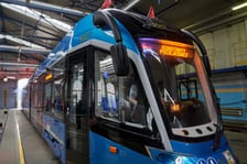 Uroczystość nadania tramwajowi imienia Konstantego Pociejkowicza.