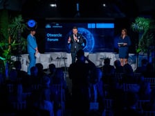 Marcin Garcarz, wiceprezes MPWiK Wrocław, podczas XII Forum Promocji Turystycznej w Hydropolis
