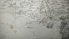 Fragment mapy Śląska z XVIII wieku