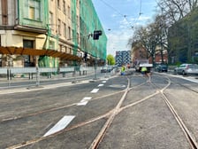 Końcówka remontu skrzyżowania ulicy Małachowskiego z Pułaskiego.