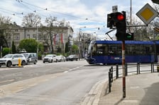 Skrzyżowanie ulic Pułaskiego i Małachowskiego po remoncie.