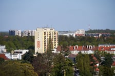 Panorama Wrocławia z perspektywy Krzyków - maj 2023
