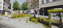 <p>przystanek autobusowy przy ulicy Oławskiej&nbsp;</p>