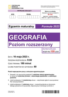 Matura z geografii (poziom rozszerzony)