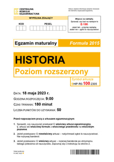 Matura z historii (poziom rozszerzony)