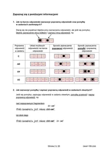 Arkusz egzaminacyjny - matematyka
