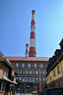 Widok EC Czechnica "od frontu".