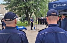 Uroczystość wmurowani aktu erekcyjnego pod budowę posterunku polcji w Domaniowie