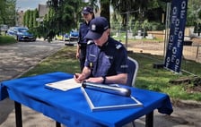 Uroczystość wmurowani aktu erekcyjnego pod budowę posterunku polcji w Domaniowie
