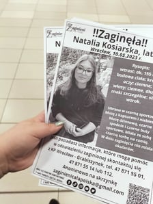 Zaginiona 16-letnia Natalia Kosiarska z Wrocławia