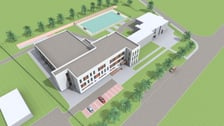 Budynek Zespołu Szkolno-Przedszkolnego w Pustkowie Żurawskim, wizualizacja