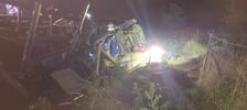 Wypadek na S8 z udziałem dwóch ciężarówek