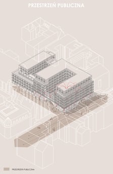Koncepcja budynku na działce po Solpolu przy ulicy Świdnickiej we Wrocławiu