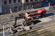 <p>Ulica Kazimierza Wielkiego rano w pierwszy dzień roboczy remontu&nbsp;&nbsp;</p>