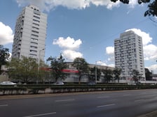 Esplanada wzdłuż placu Grunwaldzkiego - lipiec 2023