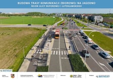 <p>Wizualicacja trasy komunikacji zbiorowej na Jagodno</p>