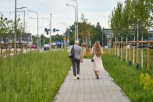 Nowa droga (Lutosławskiego) i przebudowywana Asfaltowa