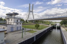 stopień wodny na Rędzinie po remoncie, sierpień 2023