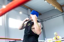 Usyk podczas treningu