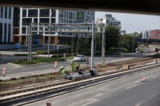 Remont torowiska przy ul. Legnickiej we Wrocławiu, postęp prac