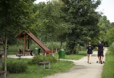 strefa relaksu w lesie Sołtysowickim