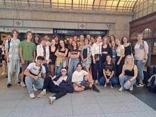 Uczniowie  z V Liceum Ogólnokształcące we Wrocławiu i Domgymnasium w Verden.