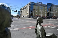 Skrzyżowanie Powstańców Śląskich ze Świdnicką po remoncie torowiska.