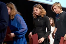 <p>Nadanie przez prezydenta Wrocławia Jacka Sutryka stypendi&oacute;w samorządu Wrocławia przyznawanego w ramach &bdquo;Wrocławskiego programu wspierania uzdolnionych &ndash; PROMOVERE TALENTA&rdquo;</p>