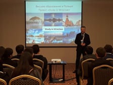 Prezentacja projektu Study in Wrocław podczas International Education Fair IEF 2023