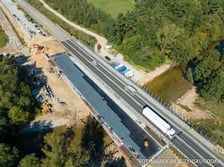 A18 w przebudowie, przełom sierpnia i września 2023 roku
