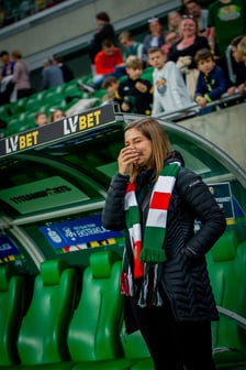 Oświadczyny na stadionie we Wrocławiu