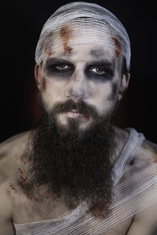 <p>Halloweenowa charakteryzacja Małgorzaty Lewandowskiej-Serkowskiej</p>
