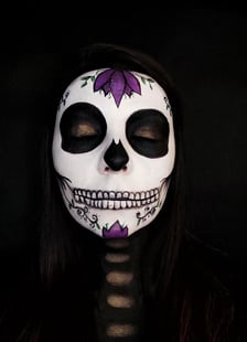 <p>Halloweenowa charakteryzacja Małgorzaty Lewandowskiej-Serkowskiej</p>