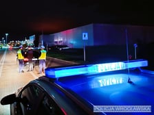 Policyjna kontrola aut na Bielanach Wrocławskich, sobota 28 października 2023