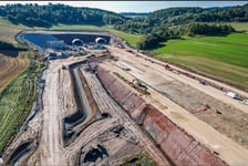 Prace na budowie tuneli na trasie S3 z Wrocławia do Pragi