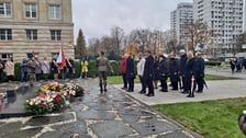 Uroczystość pod pomnikiem Pomordowanych Profesorów Lwowskich z okazji Święta Wrocławskiej Nauki
