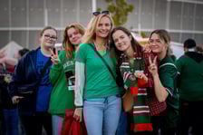Kibice na meczach Śląska Wrocław na Tarczyński Arenie podczas rundy jesiennej sezonu 2023/2024