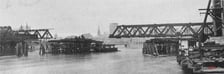 Budowa mostu Grunwaldzkiego we Wrocławiu w latach 1908-1910 - archiwalne zdjęcia