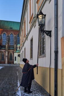 Latarnik na Ostrowie Tumskim.