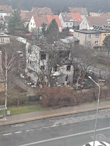 Pożar domu na Kozanowie