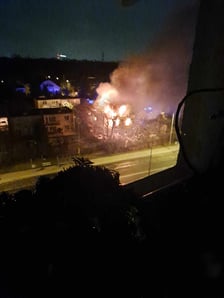 Pożar domu na Kozanowie