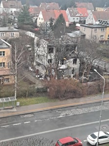 Pożar domu na Kozanowie