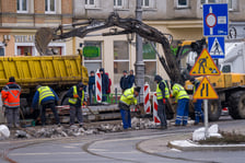 Remont torów na placu Bema, 13.01.2024