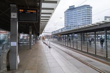 Remont torów na placu Grunwaldzkim, 14.01.2024