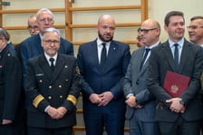 Uroczysty apel z okazji zakończenia służby w Państwowej Straży Pożarnej nadbryg. Marka Kamińskiego