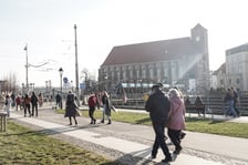 Ciepłe popołudnie we Wrocławiu, luty 2024