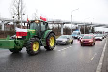 Strajk rolników - Wrocław - 12 lutego - al. Jana III Sobieskiego