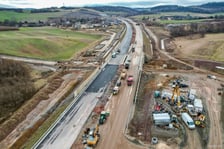 Budowana trasa S3 Bolków - Kamienna Góra na Dolnym Śląsku, luty 2024