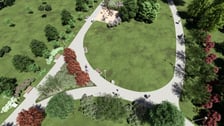 <p>Przyszły Park na Klecinie - wizualizacja</p>