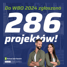 Infografika z napisem: do WBO 2024 zgłoszono 286 projetów!